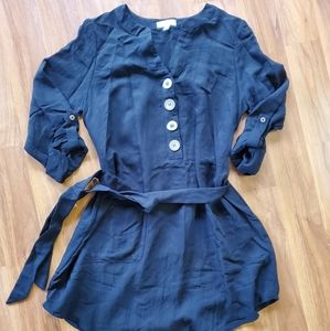 Blu Pepper Black Midi Dress